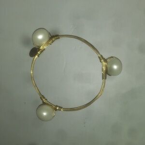 Bourbon and bowties bracelet with pearl type stones